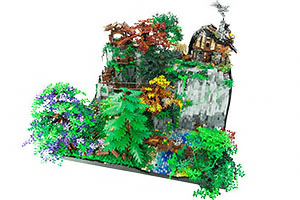 Lego® Moc Tutorial, Instructions, Walkthrough Medieval Hermit Rock Stone House